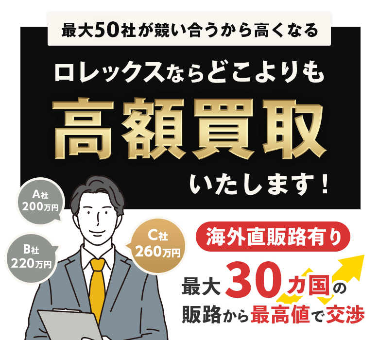 ロレックスならどこよりも高額買取いたします！